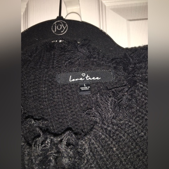 Crop frayed black sweater - Picture 6 of 7